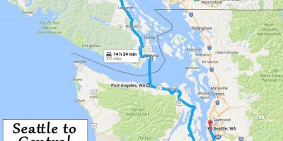 Insula Vancouver harta distantele de conducere
