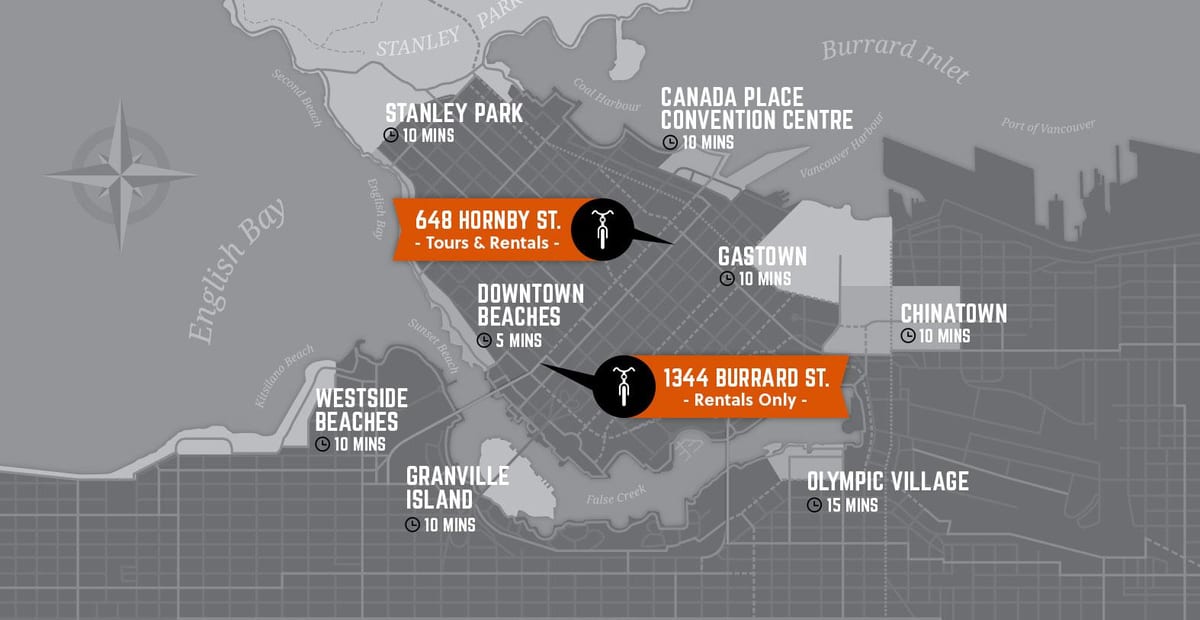 Harta de ciclu și ghid insula vancouver