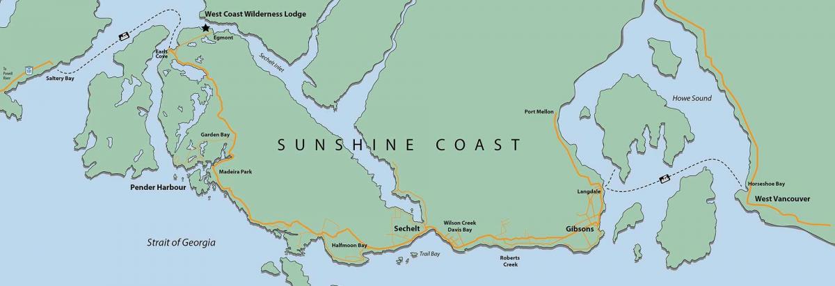 west coast vancouver island arată hartă