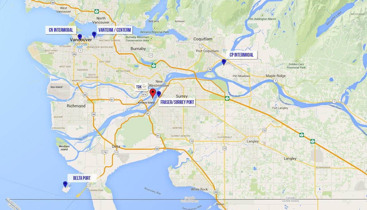 Harta delta vancouver