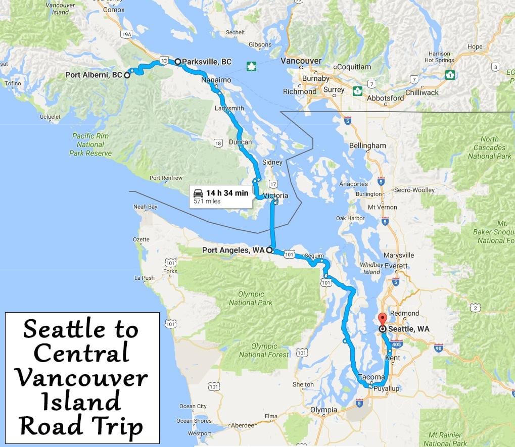 Harta insulei vancouver excursie