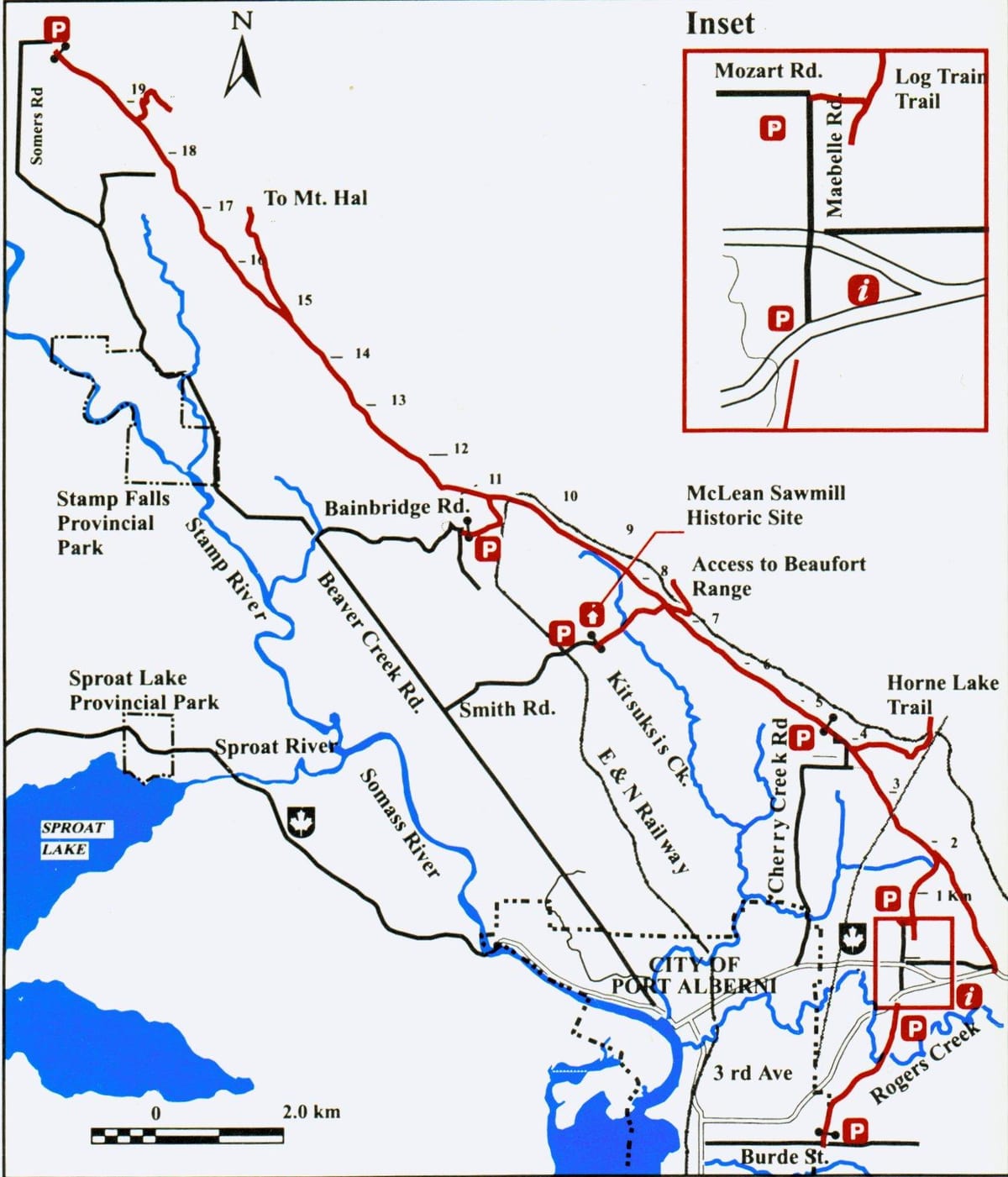 Harta insulei vancouver cale ferată