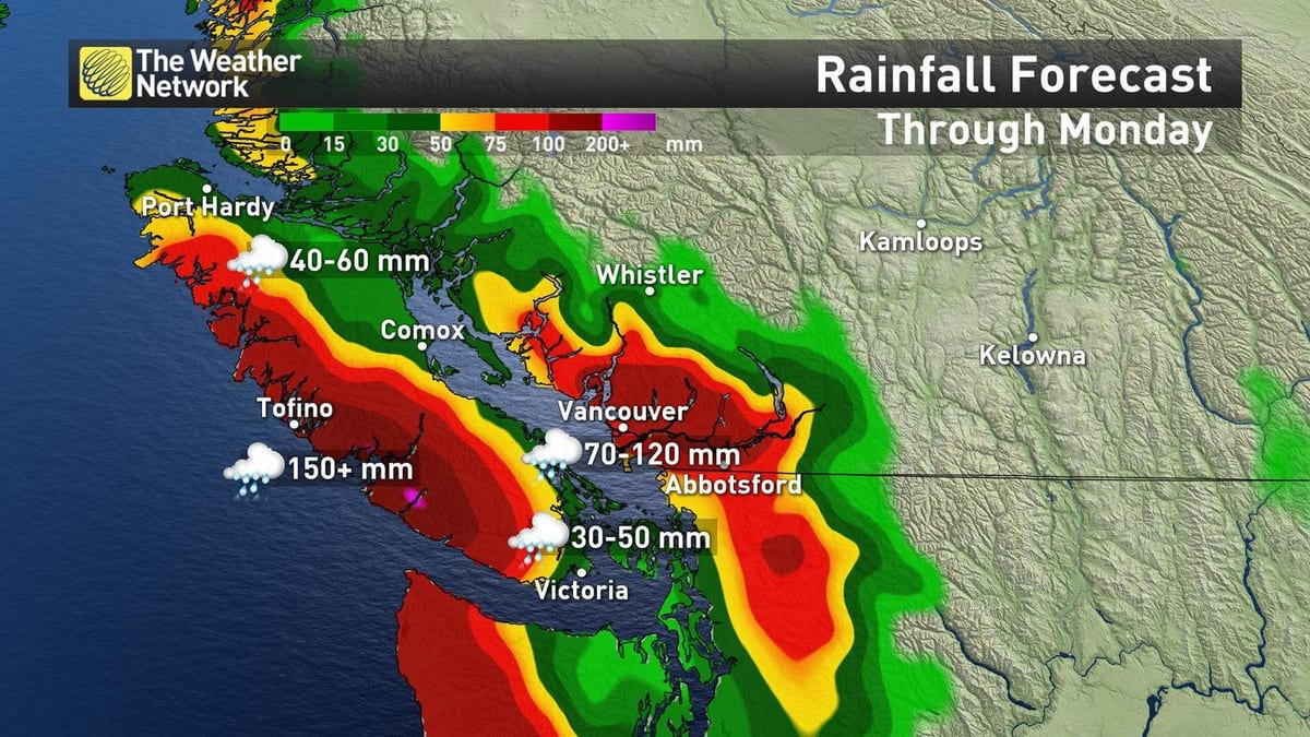 Harta insulei vancouver precipitațiilor