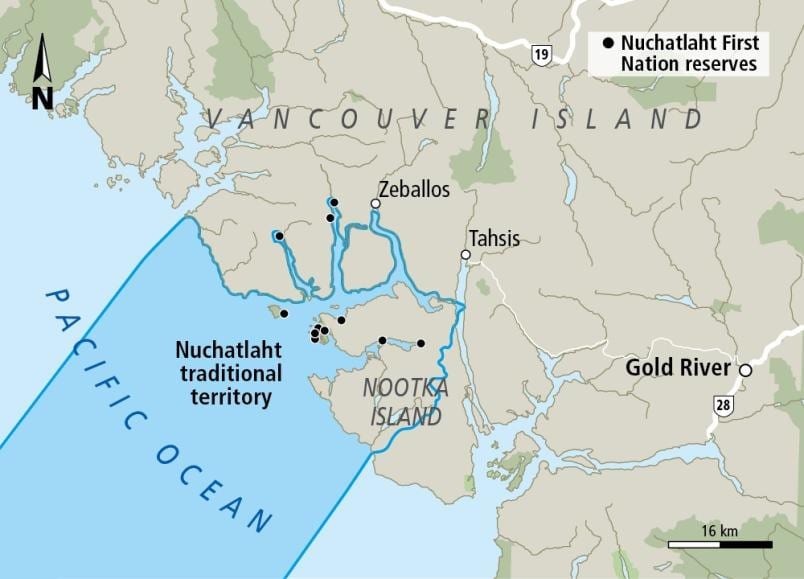 Harta insulei vancouver primele națiuni