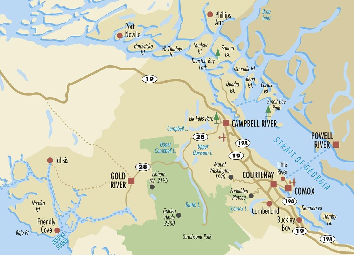 campbell river harta insula vancouver
