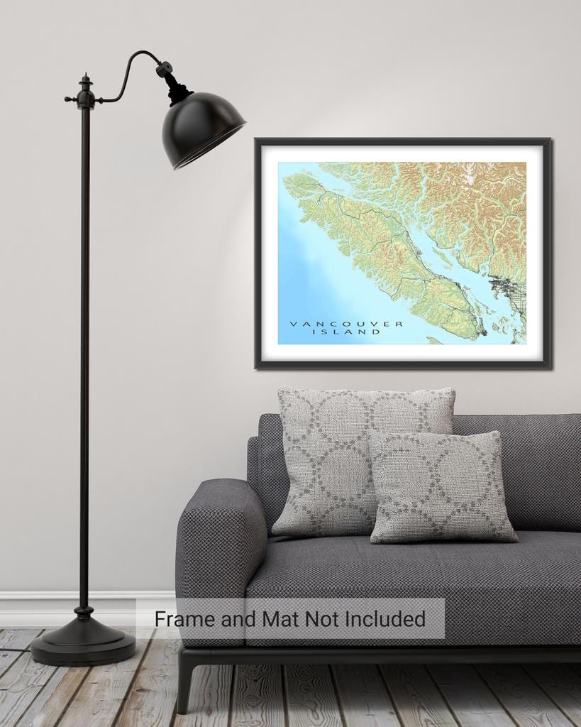 Harta insulei vancouver wall