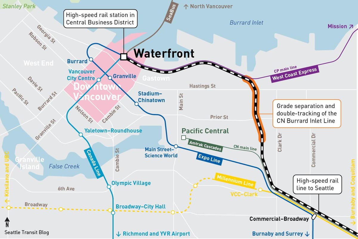 Harta de la malul mării stația vancouver