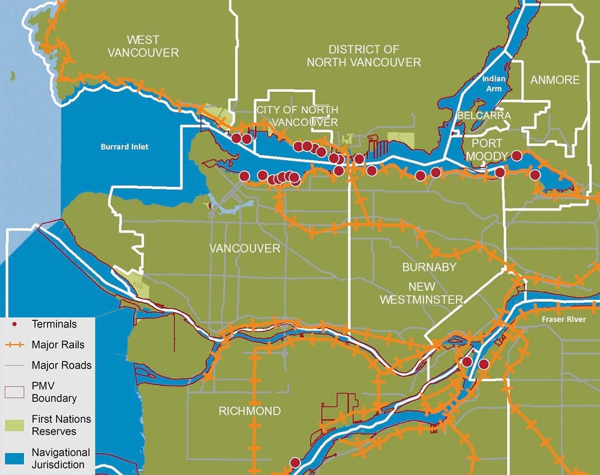 Harta orașul north vancouver