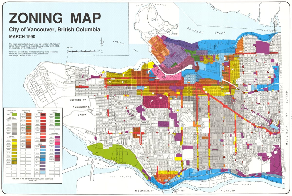 west vancouver zonare hartă