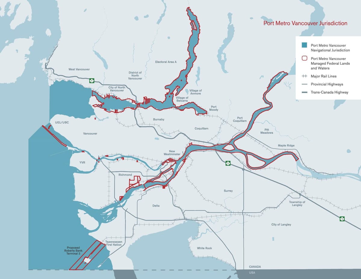 Harta portul vancouver 