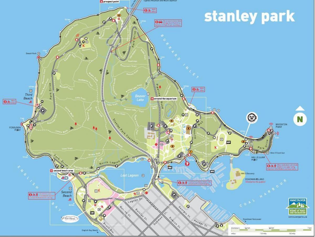 stanley park bc hartă