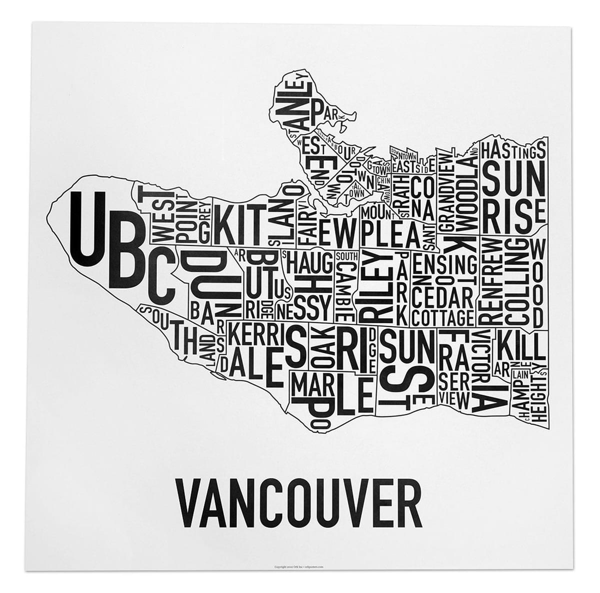 Harta vancouver poster