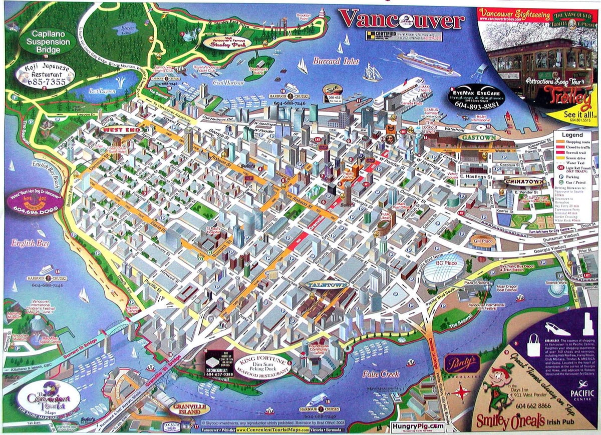 harta vancouver, bc, canada