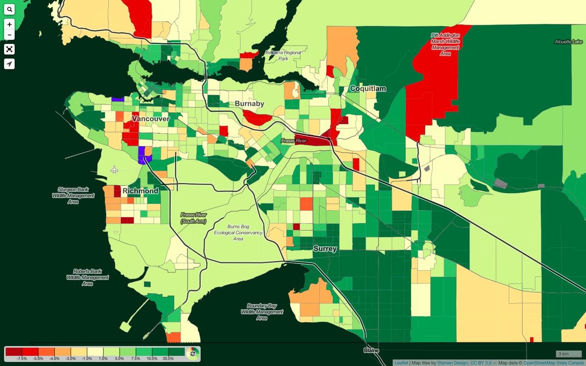 Harta vancouver demografice