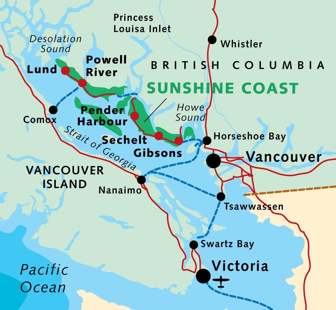 Harta vancouver feribot