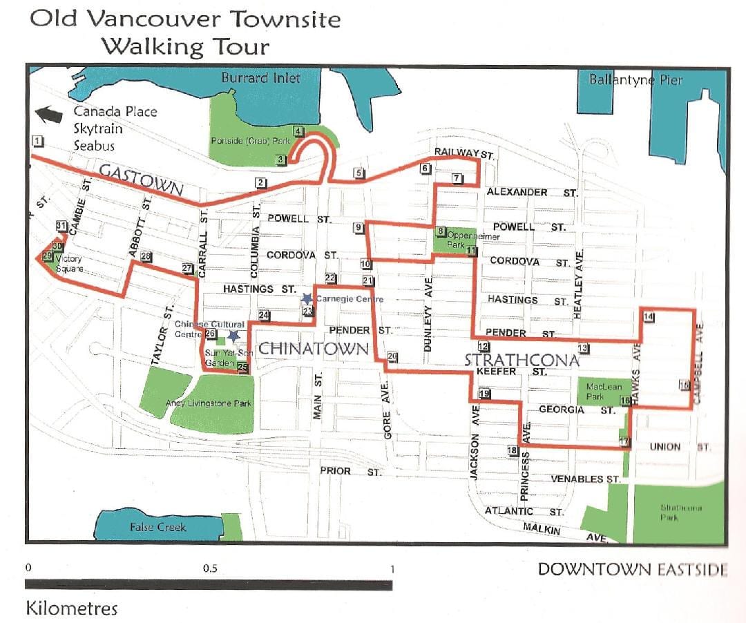 vancouver tur hartă