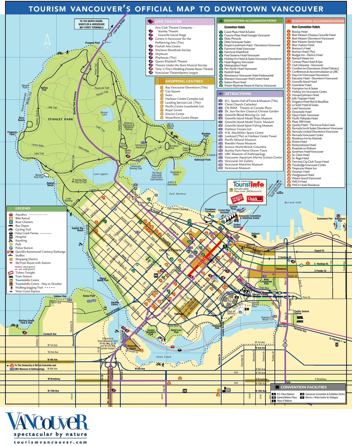 vancouver bc hartă turistică