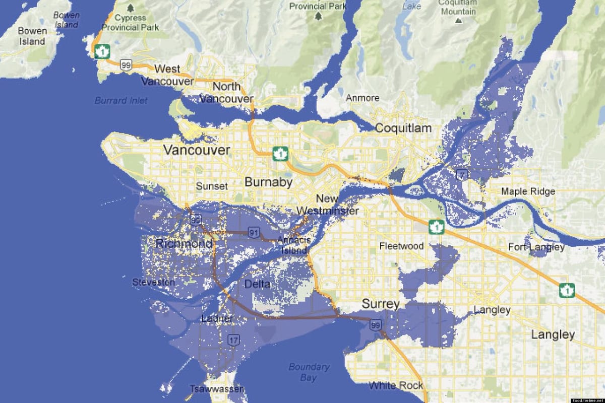 Harta vancouver inundații