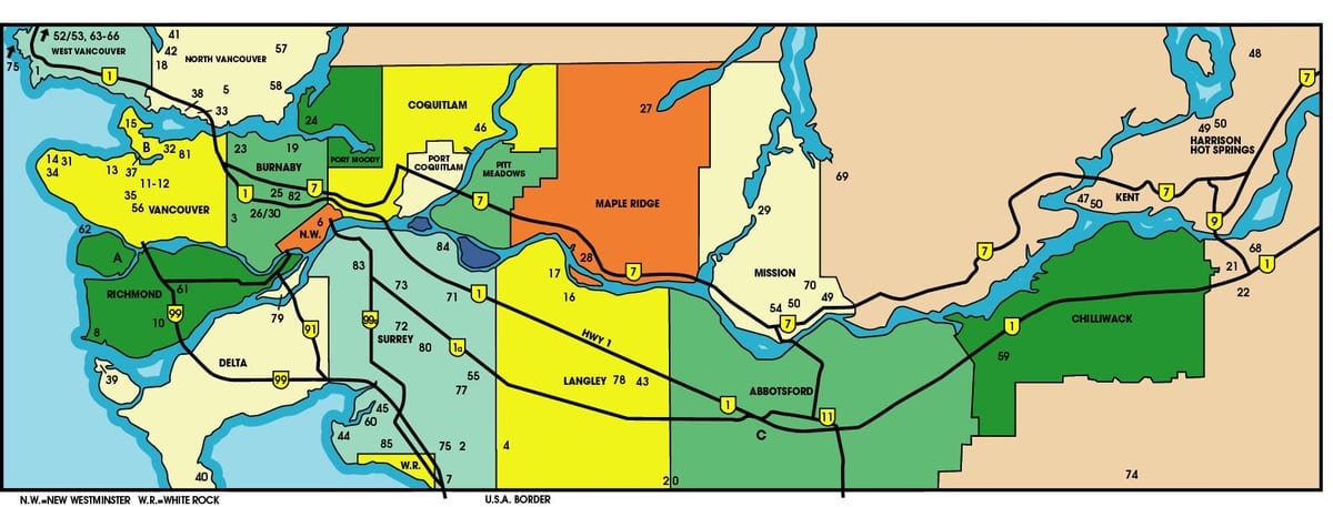 harta de mai mic continent british columbia