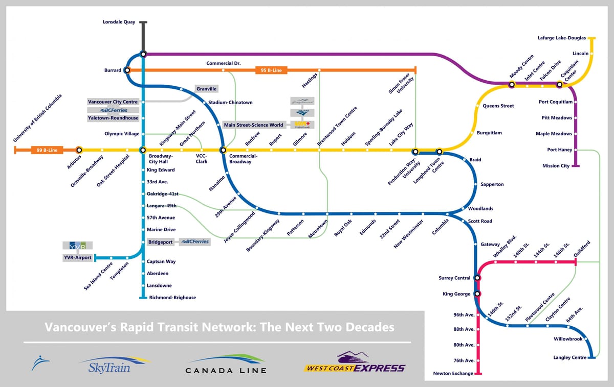 Harta vancouver lrt