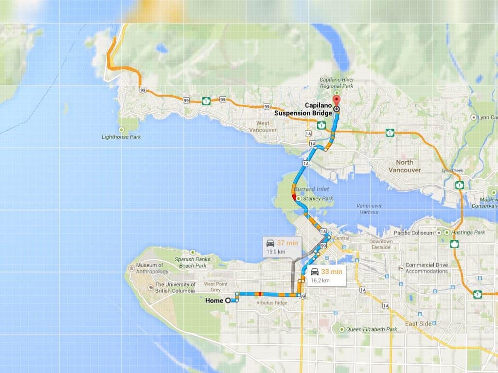 Harta vancouver poduri