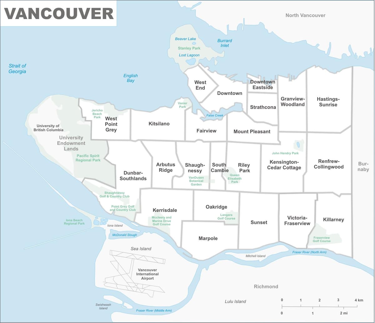 Harta vancouver proprietate