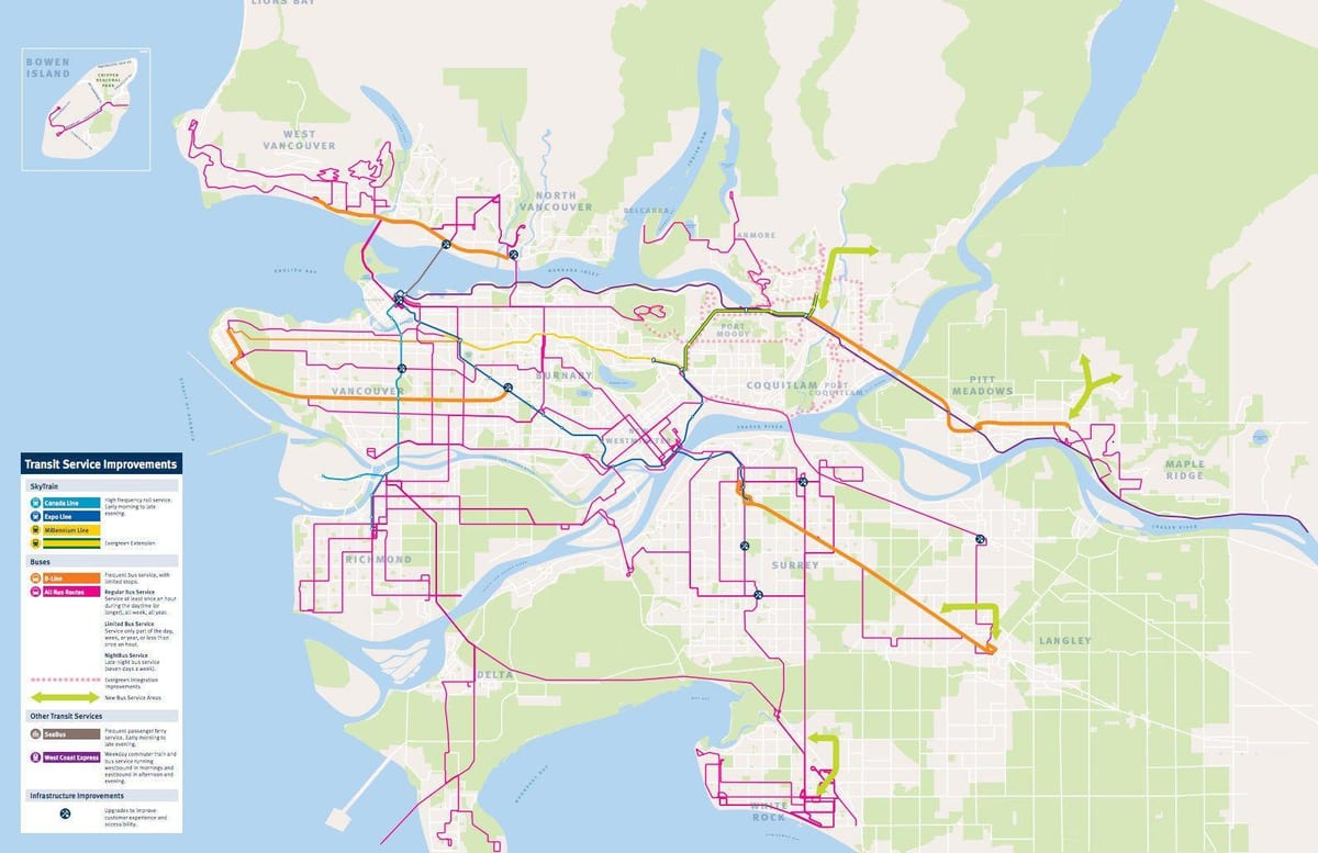 vancouver sistemului de tranzit hartă