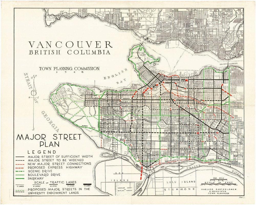 Hartă de epocă vancouver