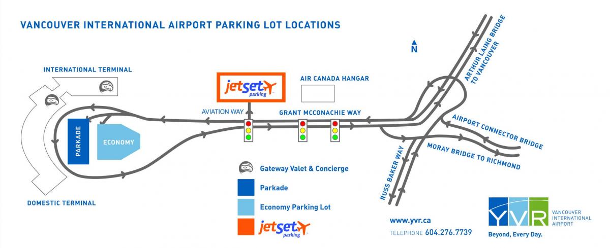 vancouver airport parcare hartă