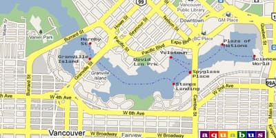 Harta aquabus vancouver