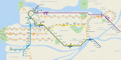 Van skytrain hartă