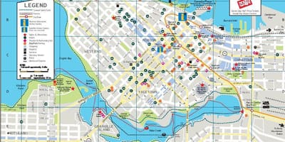 Vancouver canada atractii hartă