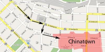 Harta chinatown vancouver