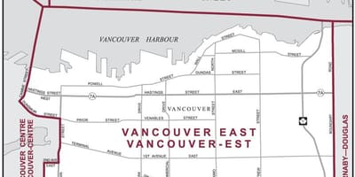 Harta east vancouver 