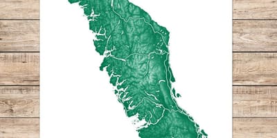 Harta insula vancouver arta