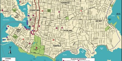 Harta insulei vancouver atracții turistice
