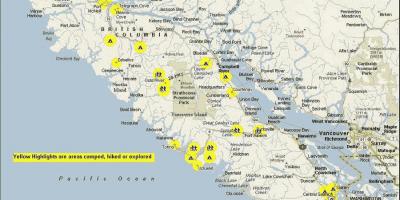 Harta rutiera a insula vancouver bc