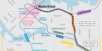 Harta de la malul mării stația vancouver