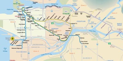 Vancouver hartă de metrou