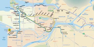 Vancouver hartă de metrou