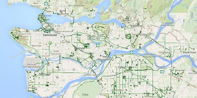 Harta de metro vancouver ciclism