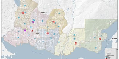 Harta north vancouver școala de circumscripție