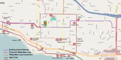 North vancouver ciclism hartă