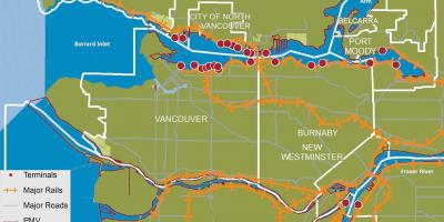 Harta orașul north vancouver