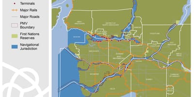 Harta port metro vancouver