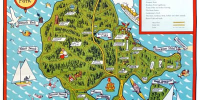 Harta stanley park de mers pe jos