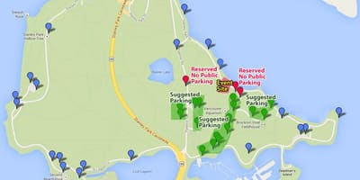 Harta stanley park parcare