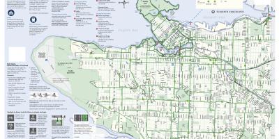 Vancouver bike lane arată hartă