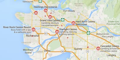 Harta vancouver cazinouri