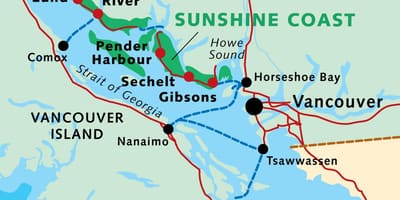 British columbia, coasta hartă